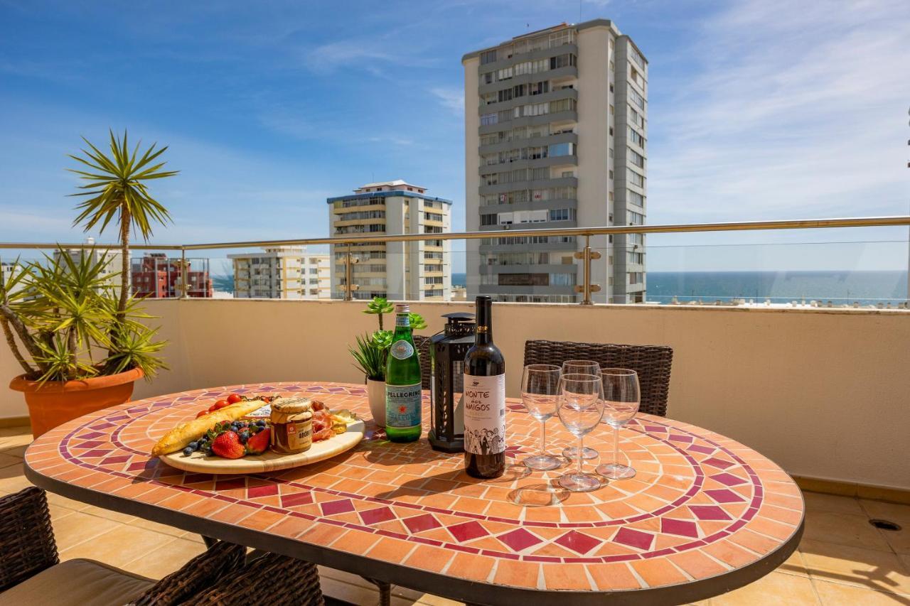 Seaview Penthouse In Algarve With Spacious Terrace Quarteira Exteriör bild